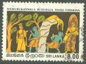 Vesak. Wall Paintings from Buduraja Maha Viharaya, Wewurukannala - King Daham Sonda - Sri Lanka used stamps