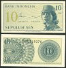 1964 Indonesia 10 Sen Banknote - 