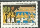 Paintings in Wewurukannala Buduraja Maha Viharaya - Sri Lanka Mint Stamps